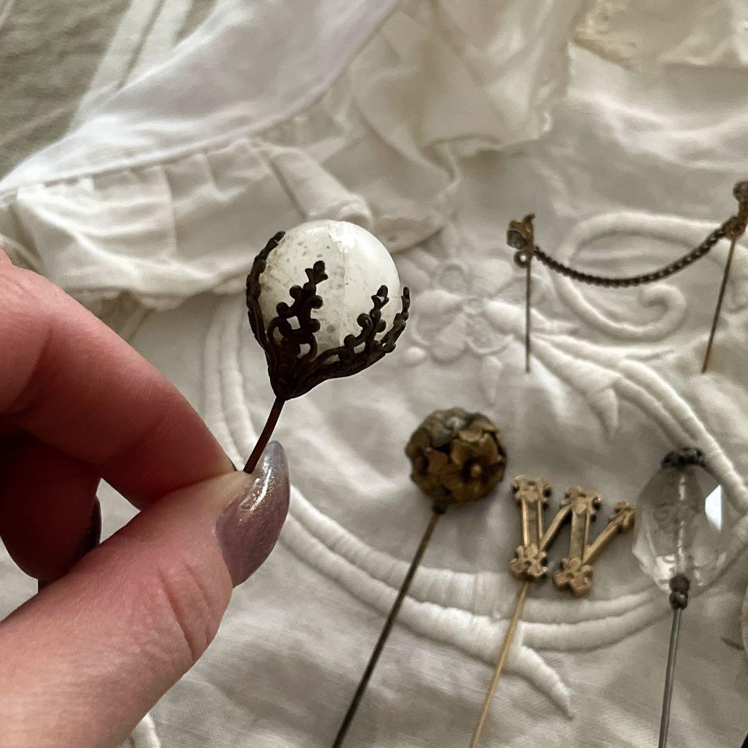 フランスアンティーク　エパングル　ハットピン　単品　8000