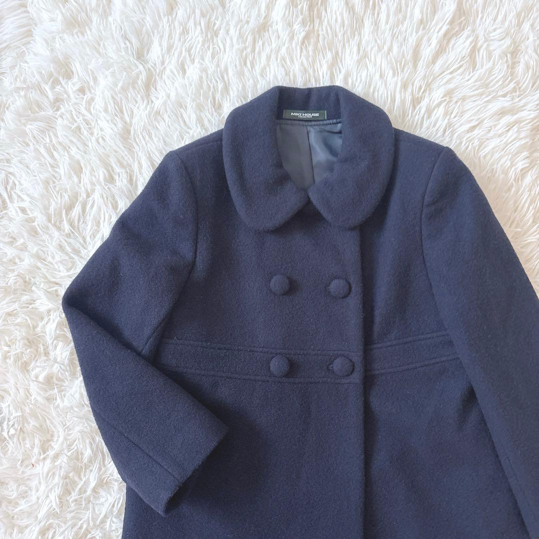 即日発送⭐︎MIKIHOUSE⭐︎ミキハウス　ウールコート ネイビー受験　塾　120