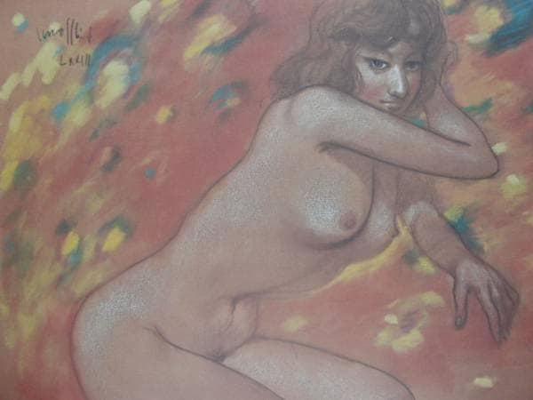 古沢岩美、デッサン 37、希少大判画集画、新品額装付、状態良好