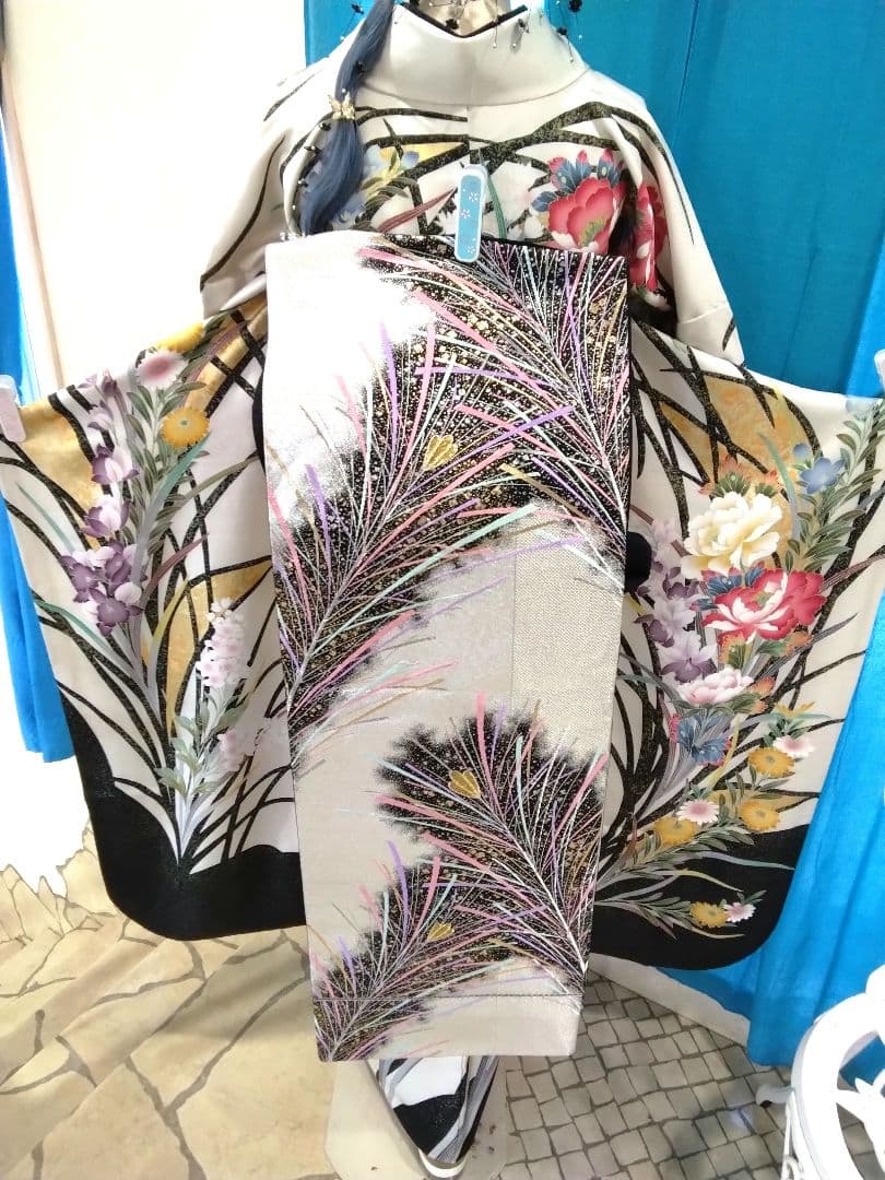 振袖フルセット、正絹落款、成人式、重ね衿帯揚げ帯締め、西陣袋帯、襦袢、ガード加工