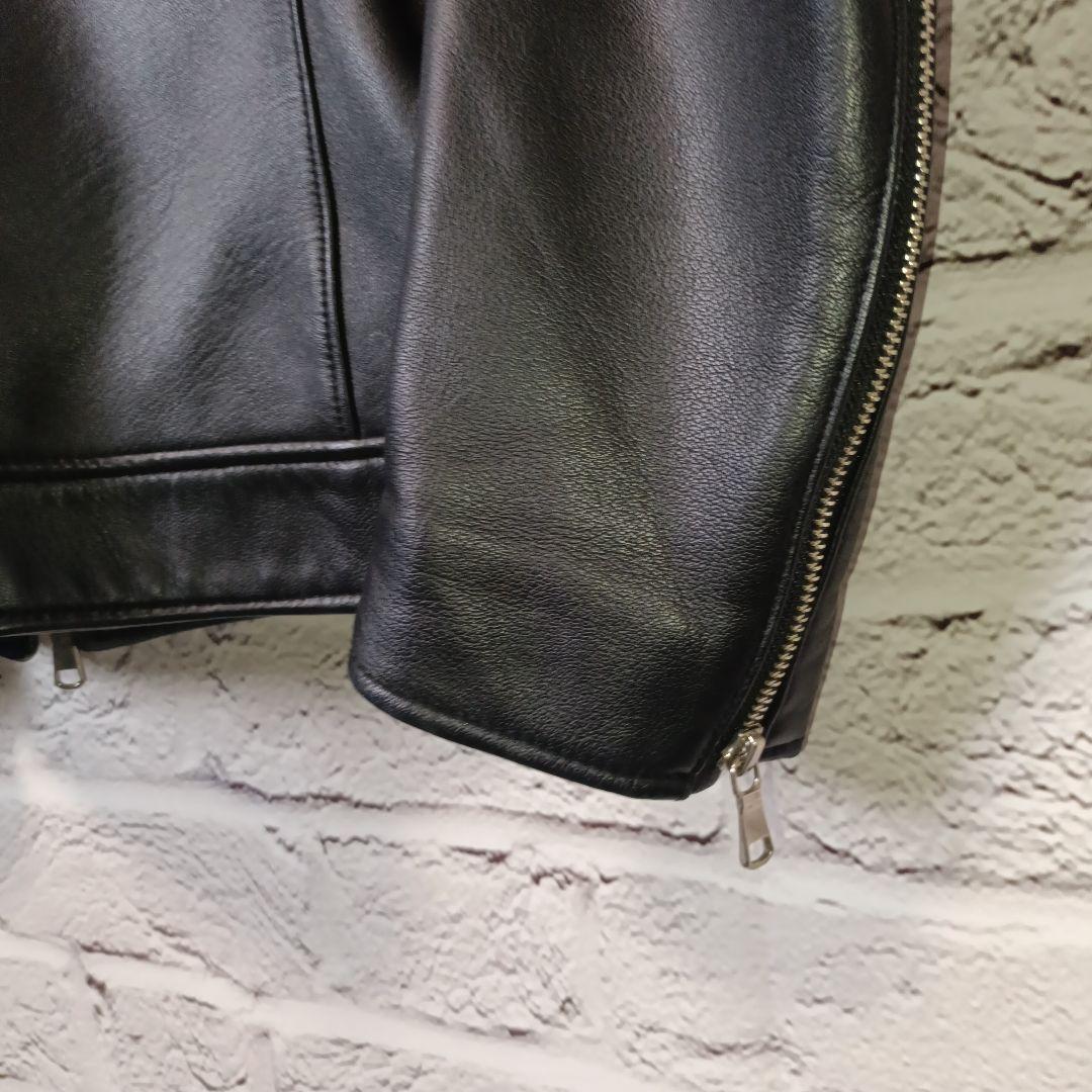 美品・希少■TETE HOMME ラムレザー ライダースジャケット シングル