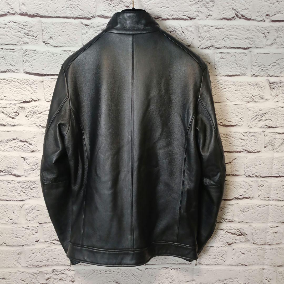 美品・希少■TETE HOMME ラムレザー ライダースジャケット シングル