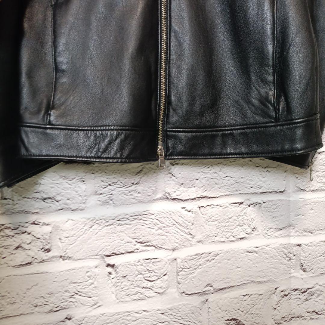 美品・希少■TETE HOMME ラムレザー ライダースジャケット シングル