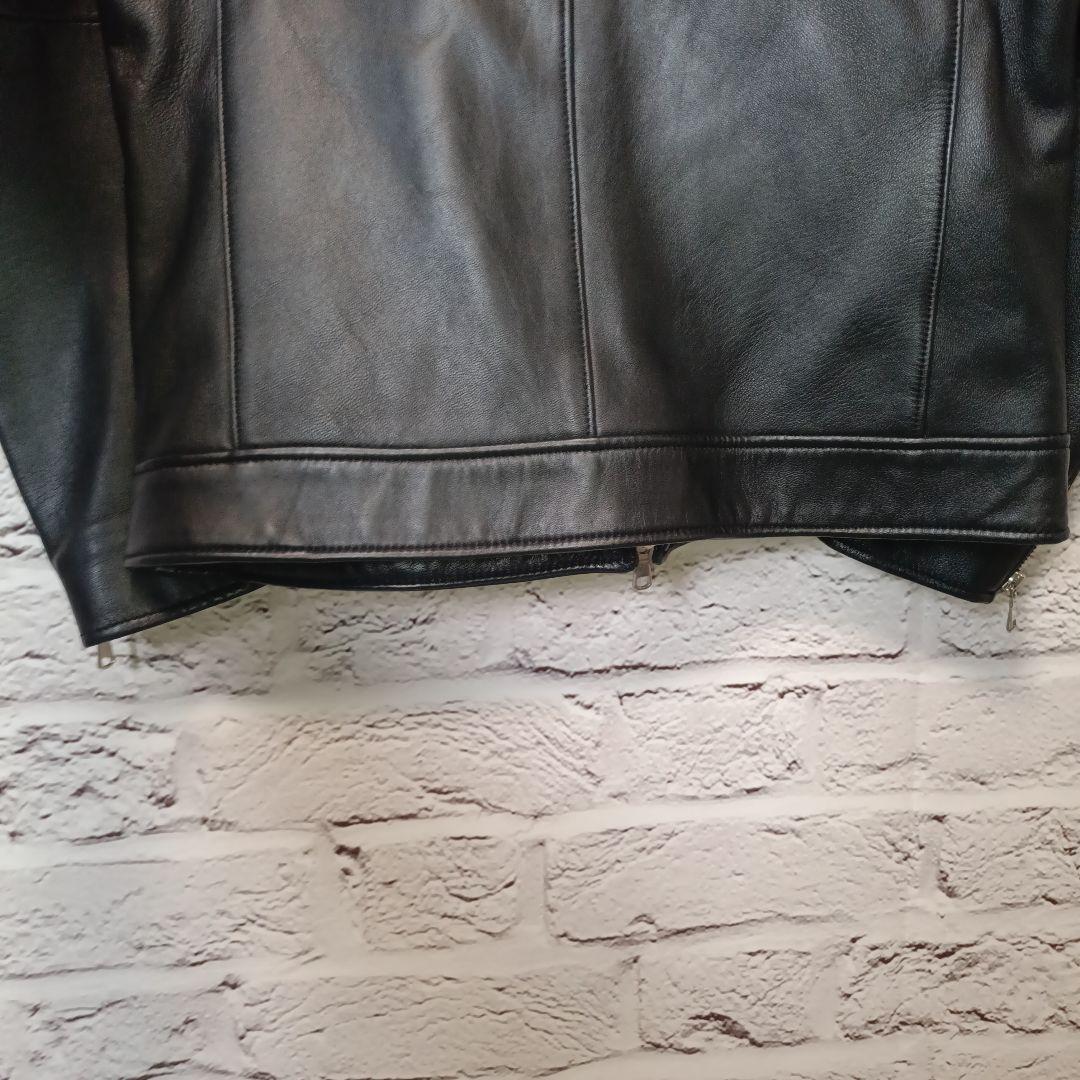 美品・希少■TETE HOMME ラムレザー ライダースジャケット シングル