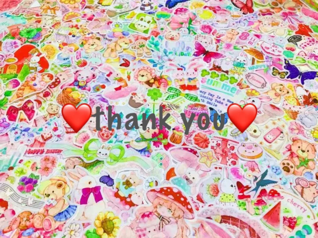 可愛いい❤️❤️フレークシール( ⸝⸝•ᴗ•⸝⸝ )うさくまのピクニック♡♡春