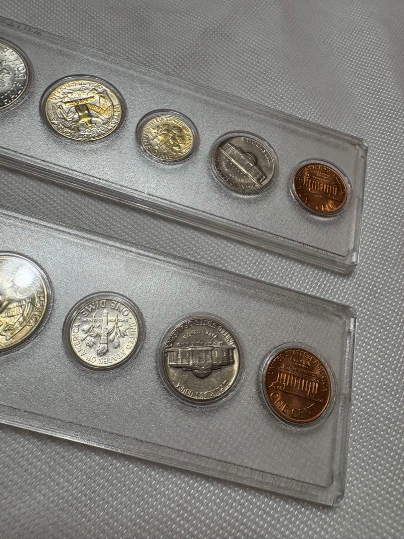 アメリカ　ピースダラー銀貨 ケネディハーフダラー銀貨他 旧硬貨6枚セット 2点