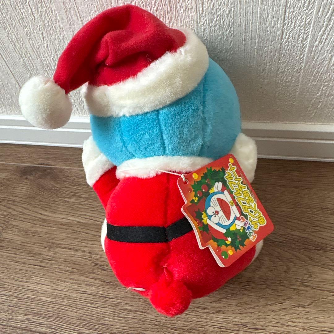 ドラえもん サンタ ぬいぐるみ ブルブル 青① 難アリ 新品未使用タグ付き