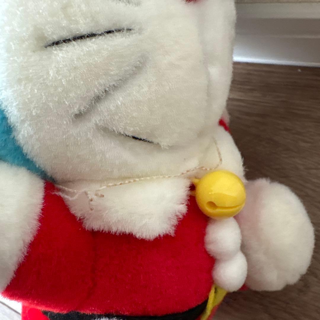ドラえもん サンタ ぬいぐるみ ブルブル 青① 難アリ 新品未使用タグ付き