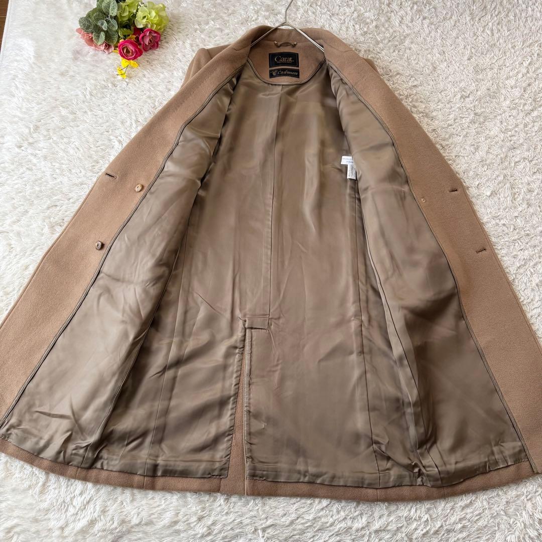 未使用 カシミヤ ロングコート チェスターコート ダブル アウター タグ付 9号