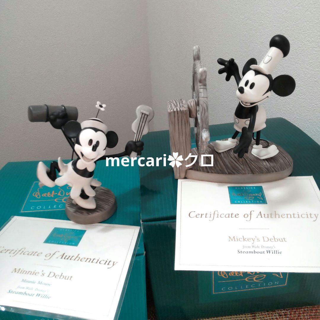 WDCC　ミッキー　ミニー　蒸気船ウィリー　フィギュア　モノクロ　ディズニー