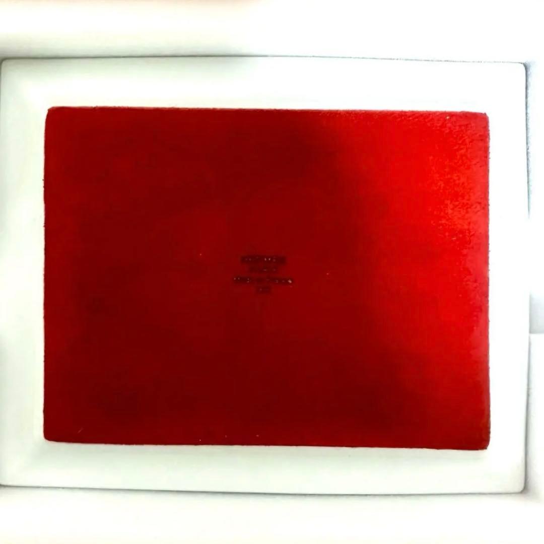 HERMES Sellierセリエ 赤 トレイ 小物入れ 灰皿 陶器 箱　即決◎