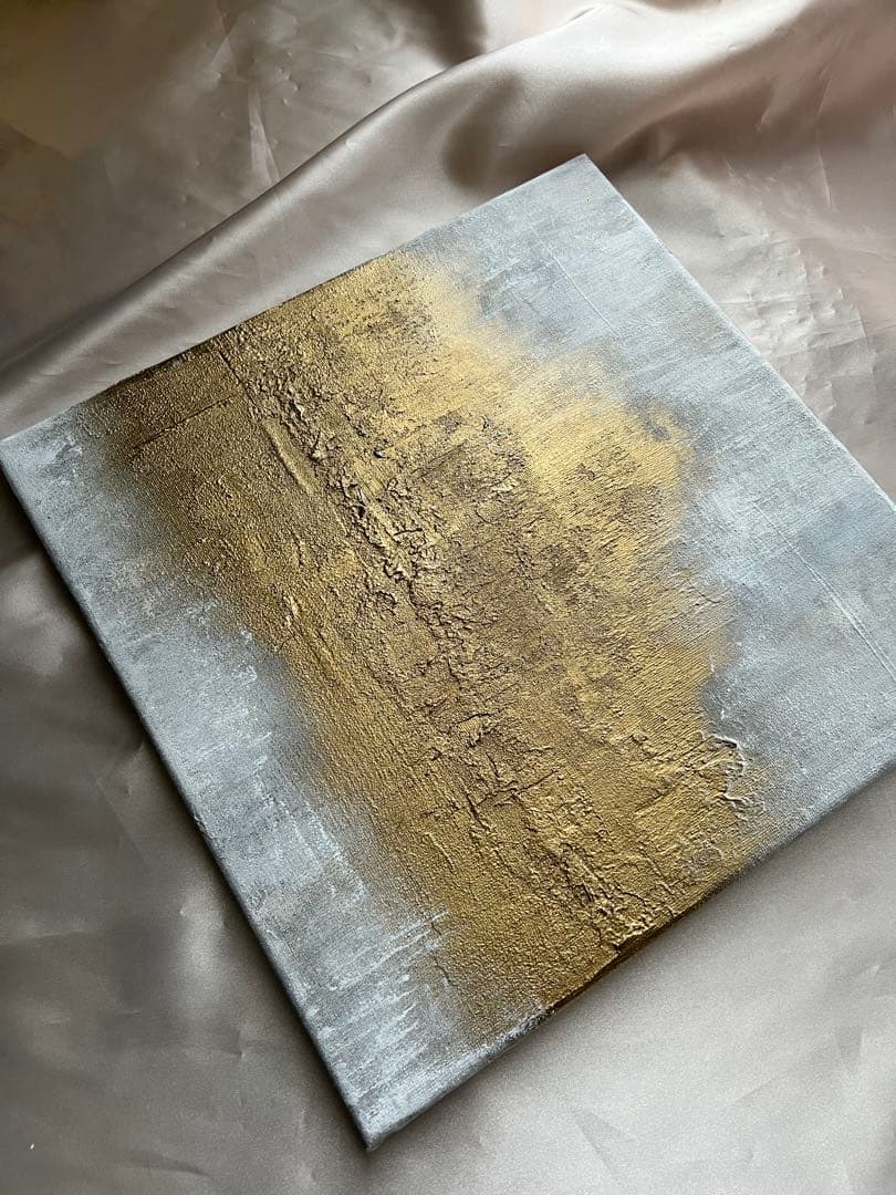 絵画/原画/テクスチャー/アート/ゴールド/インテリア/北欧/ニュアンス/抽象画
