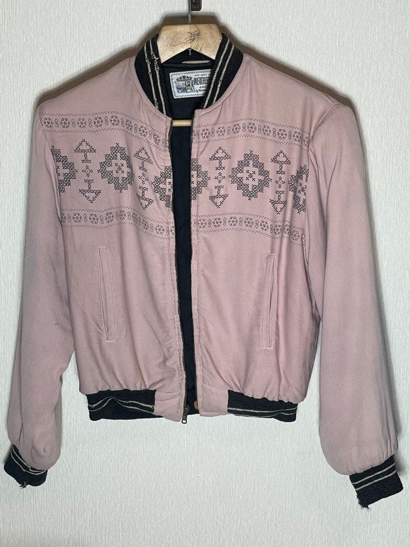 50‘s ビンテージ ギャバ　雪柄