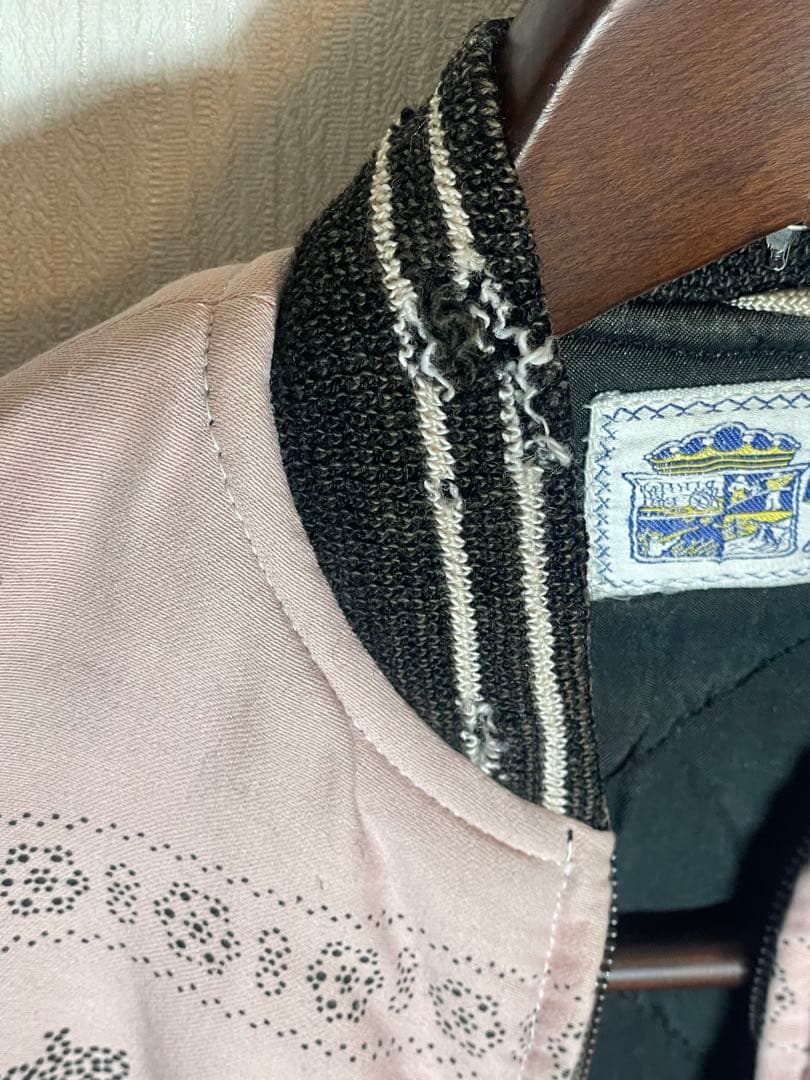 50‘s ビンテージ ギャバ　雪柄