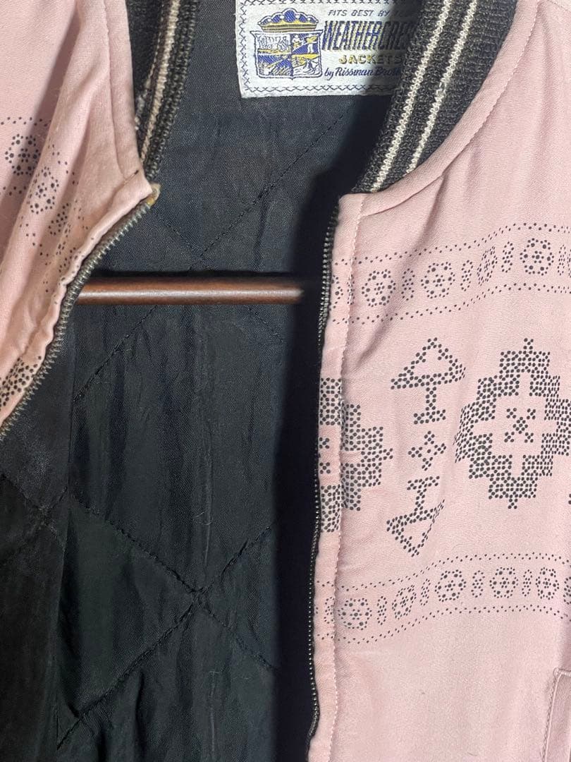 50‘s ビンテージ ギャバ　雪柄