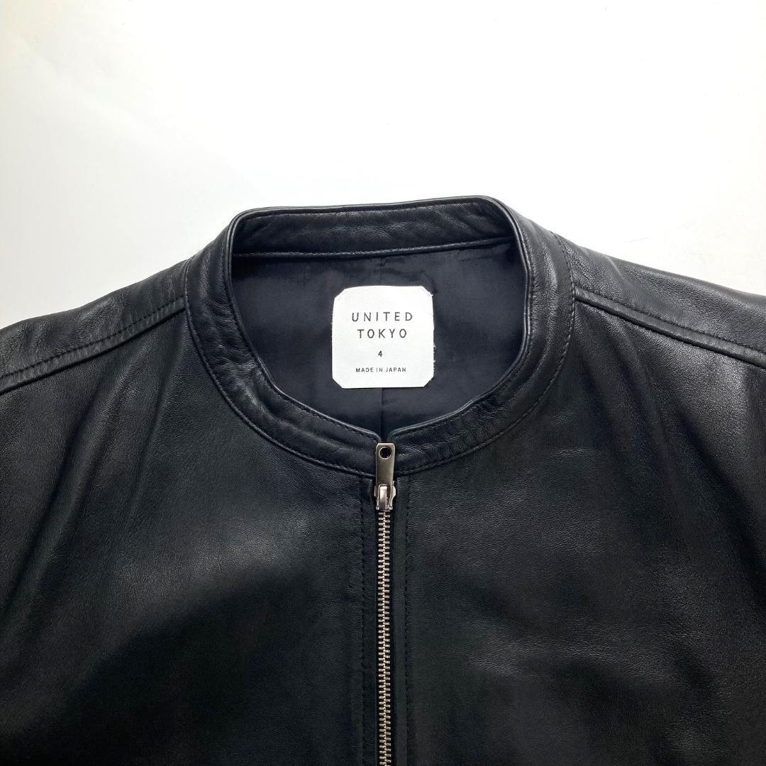 UNITED TOKYO　シングルライダースジャケット　ブラック　4サイズ