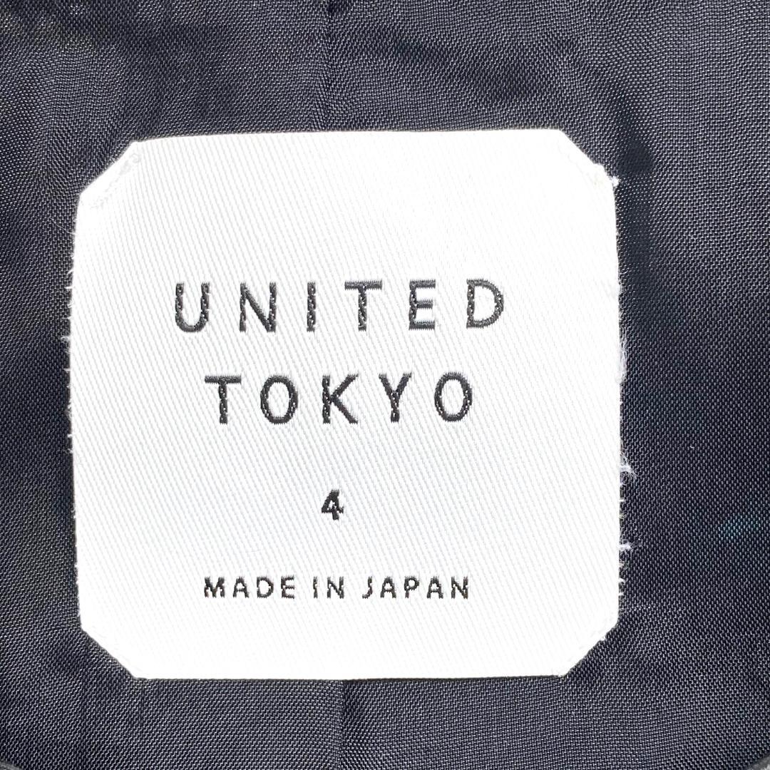 UNITED TOKYO　シングルライダースジャケット　ブラック　4サイズ