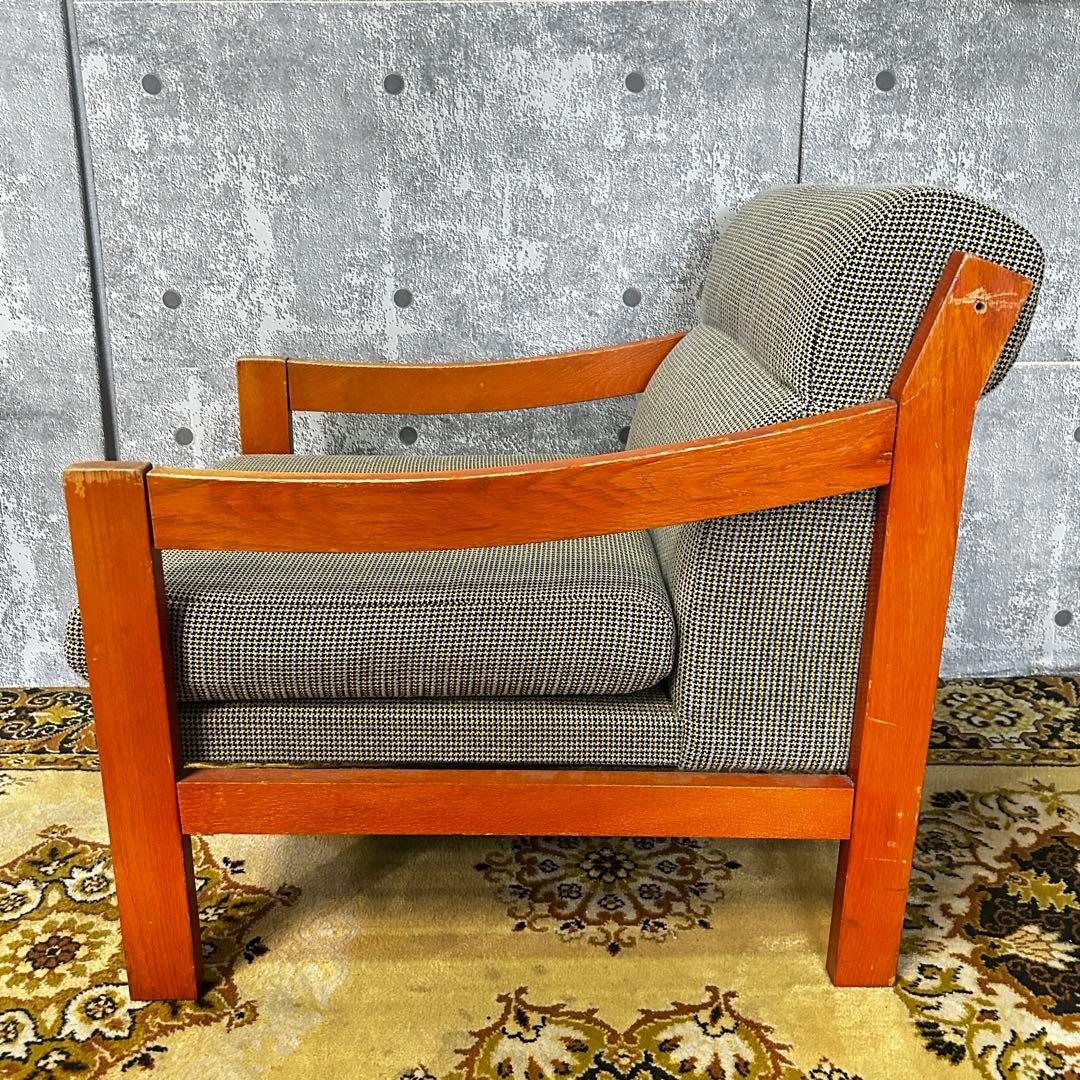 S.K꧁レトロ家具꧂1人掛けアームソファ チェア4脚セット 北欧モダン