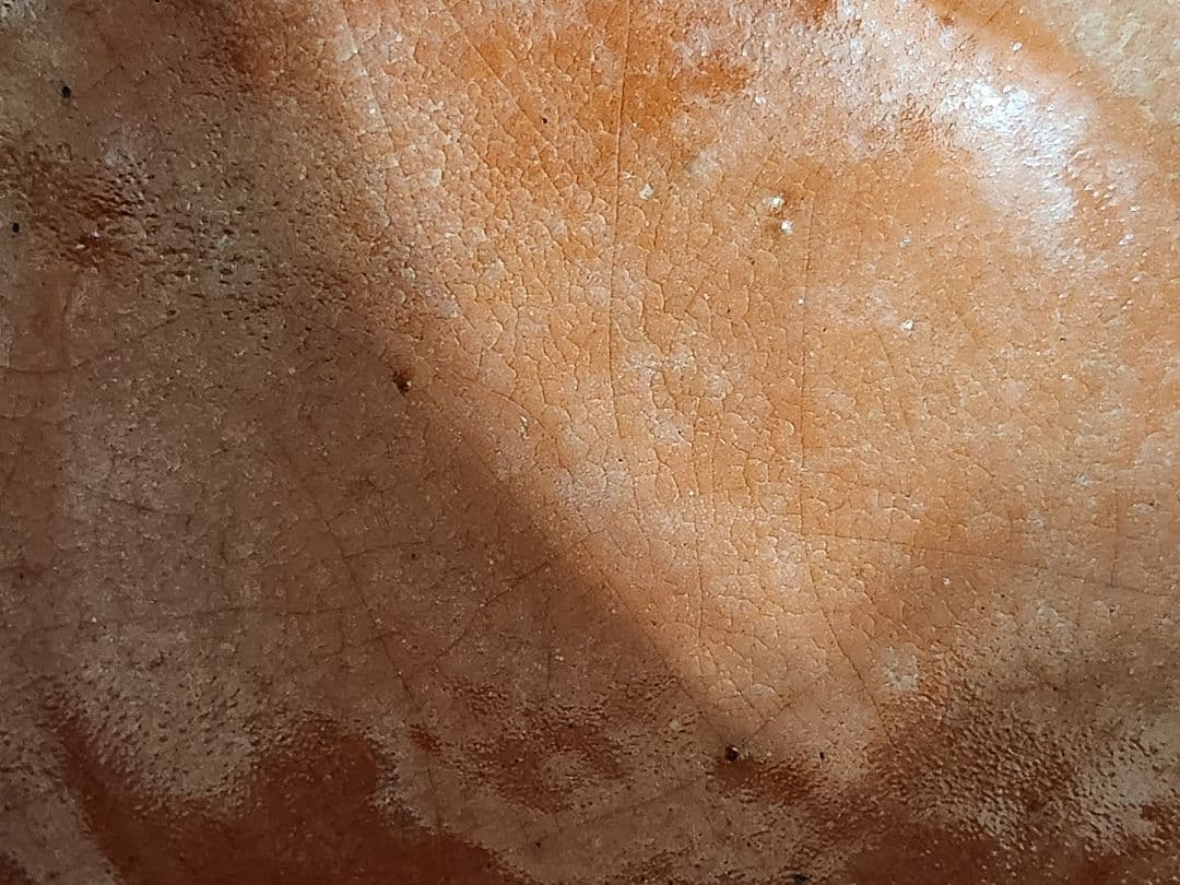 楽吉左衛門 12代　弘入　赤楽茶碗　十字 割高台