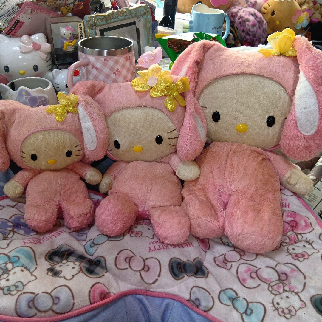 ハローキティVivitixGirls1999年くたうさぎぬいぐるみ3体セット