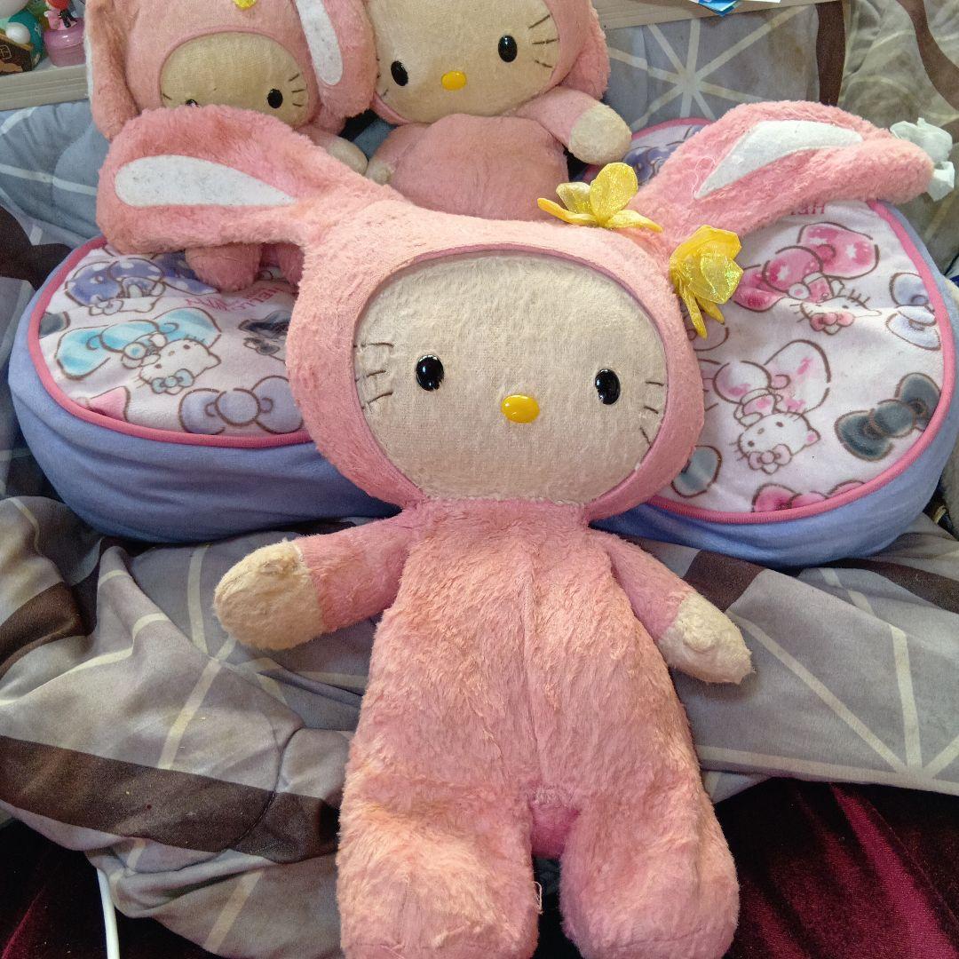 ハローキティVivitixGirls1999年くたうさぎぬいぐるみ3体セット