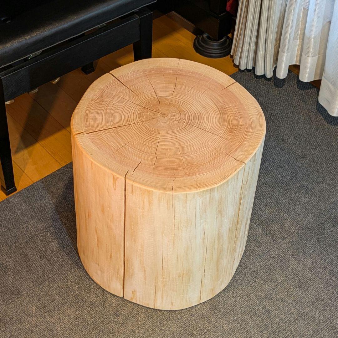 Borsalino　天然檜　特大　切り株　椅子　テーブル　高さ約43㎝
