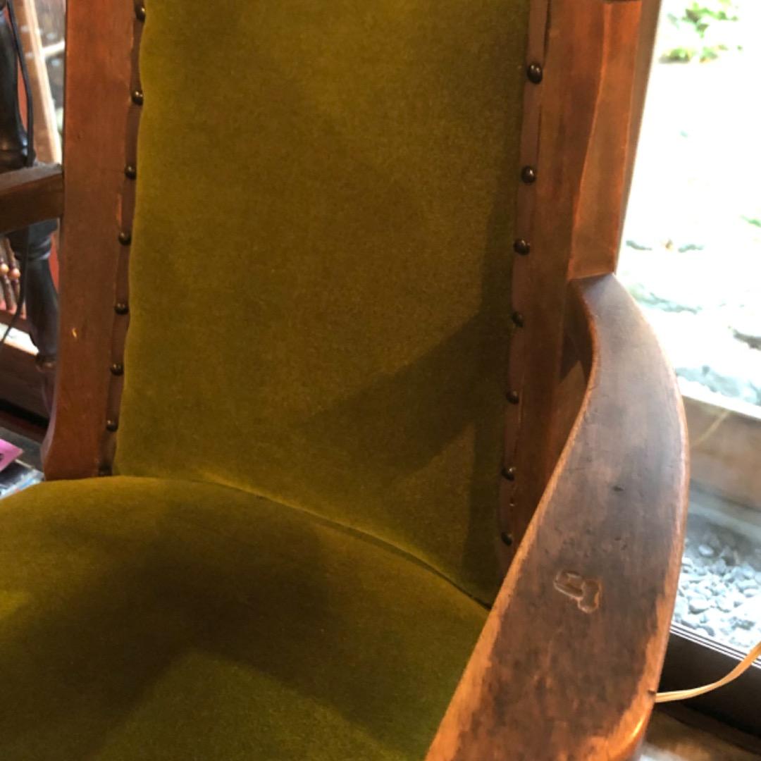 【アンティーク】肘掛け付き　回転椅子　チェスト　昭和　コレクション　蚤の市　椅子