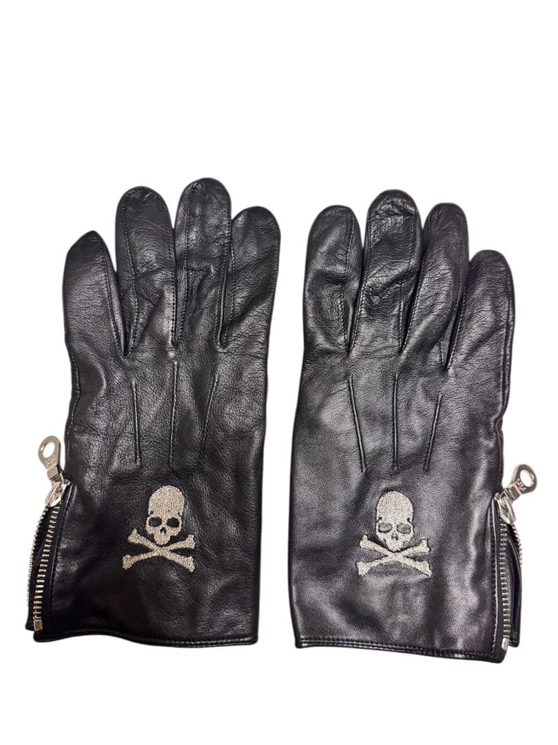 mastermind マスターマインドスカル刺繍レザー手袋