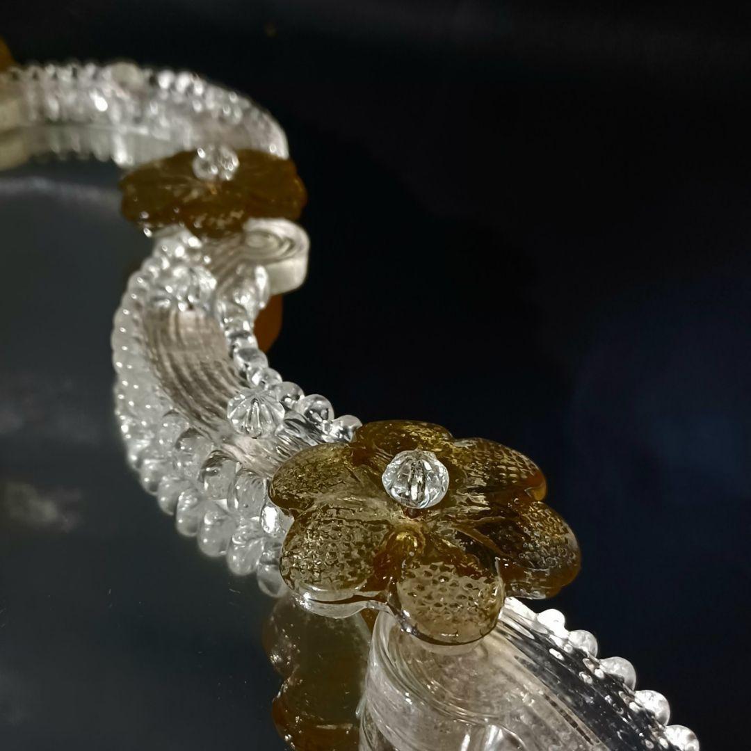 MURANO GLASS 47㎝ ムラノ ウォールミラー 壁面鏡 ヴェネチアン