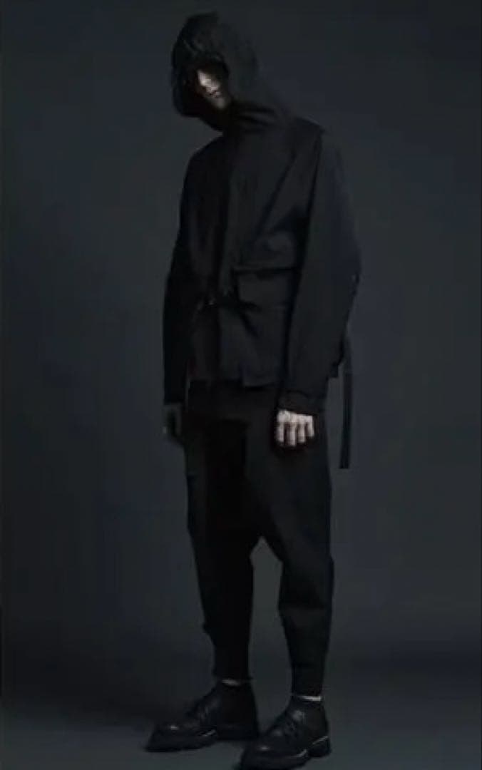 即完売品　　　サルエルパンツ 黒 ウエストベルト付き