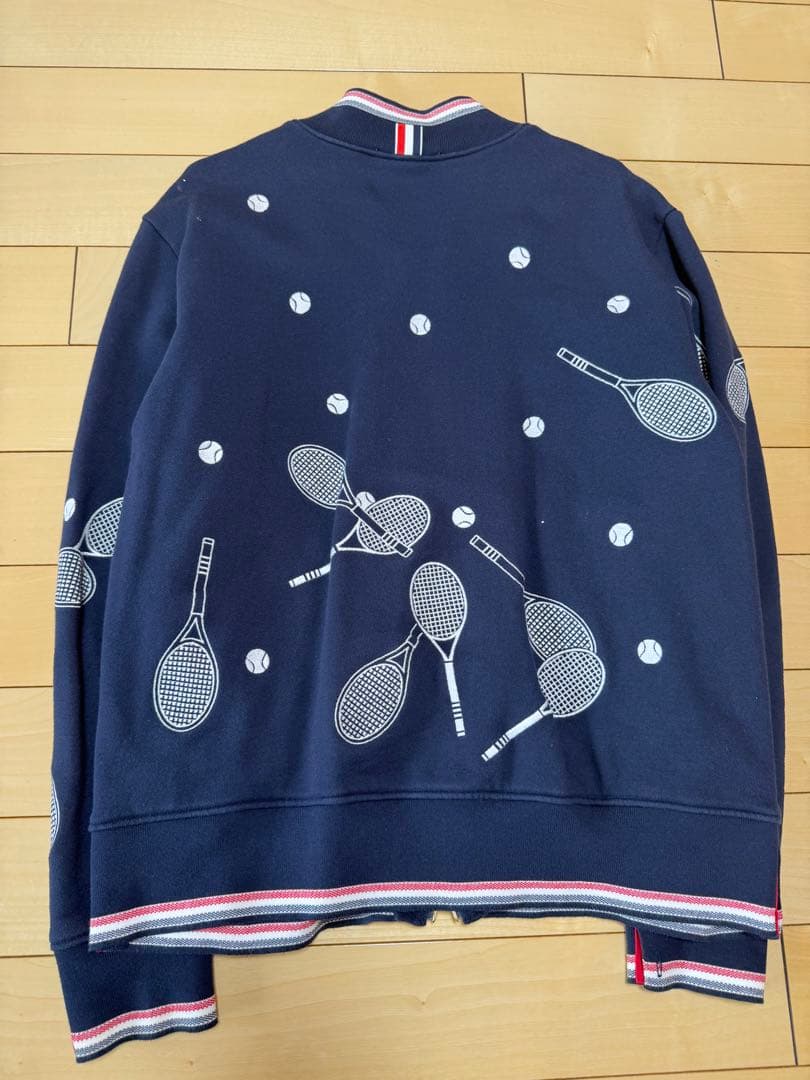 Thom browneテニスラケットプリントジャケット