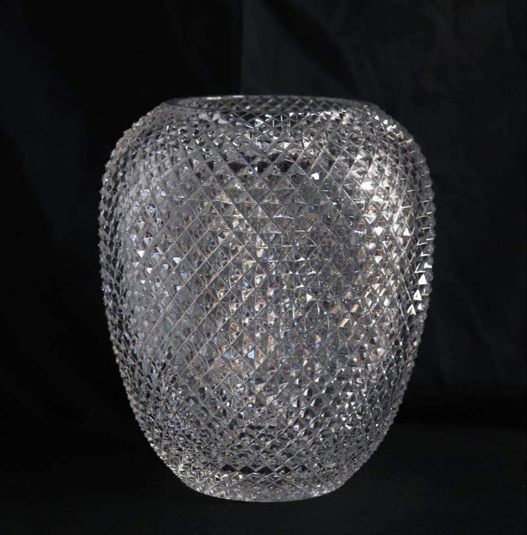 NGL クリスタル　カットガラス花瓶　送料込み251023