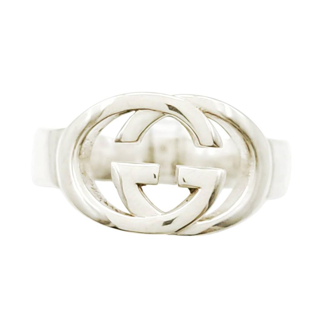 【極美品】□グッチ　リング16.5（16）インターロッキングGSVGucci指輪