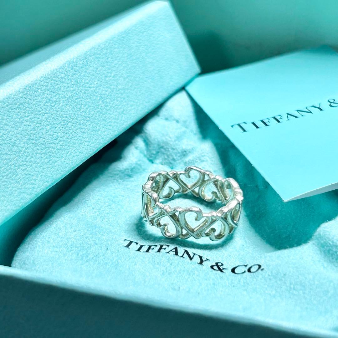 ティファニー　ラビングハートバンドリング　12号　指輪　Tiffany シルバー