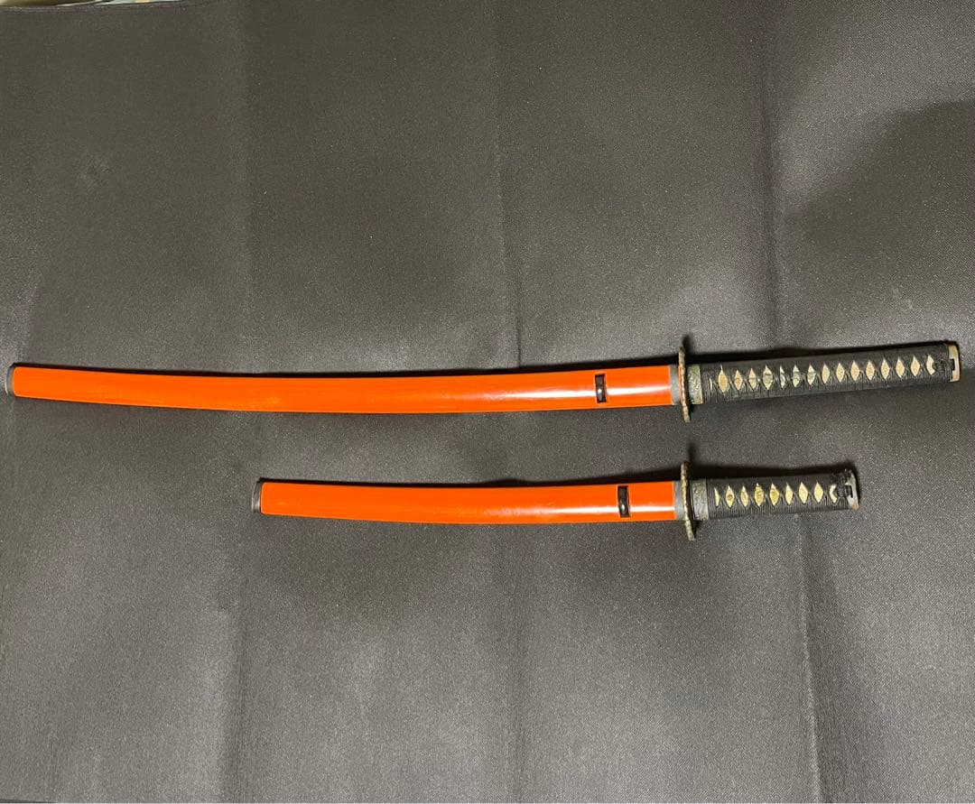 模造刀 日本刀 武具 刀剣 居合刀 高級刀 2本セット 太刀 脇差 (B03)