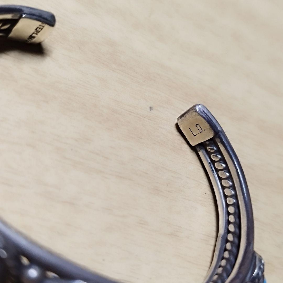 5ストーンイサカピーク ターコイズ バングル インディアンジュエリー ナバホ