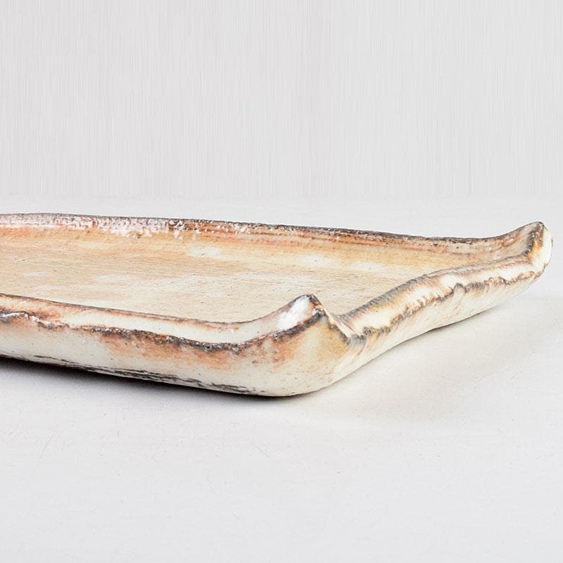 和食器　茶懐石　熊本喜一作　粉引　陶皿　銘々皿　五客　共箱　V　8917