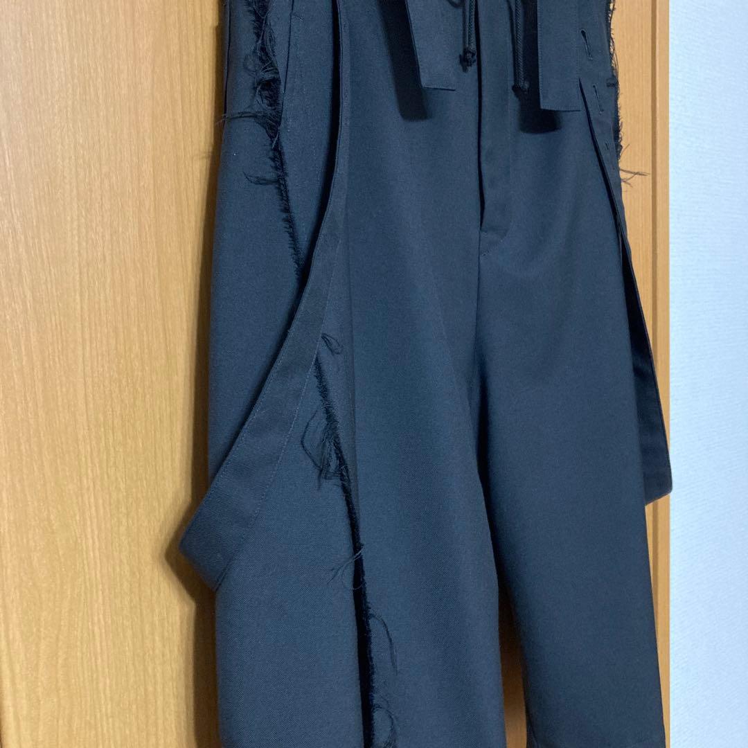 groundYギャバジンサスペンダークロップドパンツyohji yamamoto
