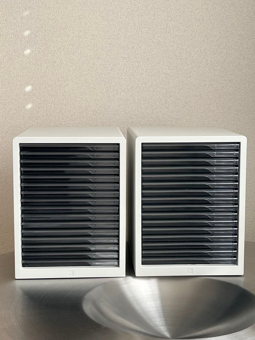 ホワイト 書類整理ケース 2個セット