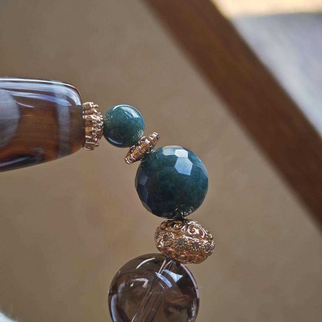 専用です♡新作♡レアカラー宝珠双皇帝龍天珠、アイリススモーキー、グアテマラ産翡翠