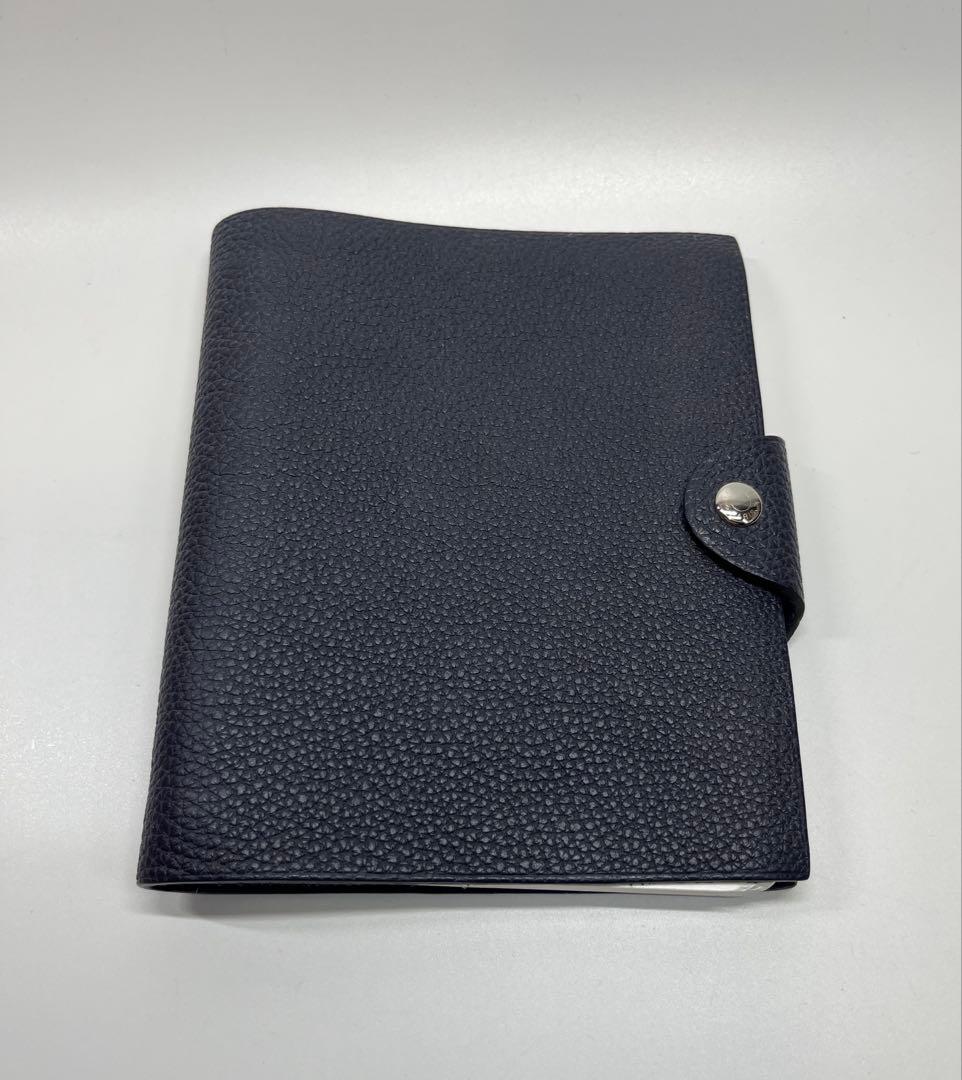 HERMESエルメス ユリス PM ダークブルー手帳【未使用品】