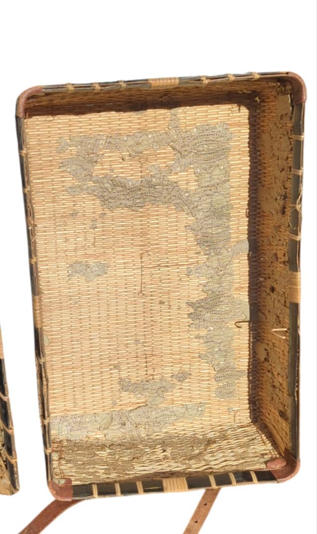 戦前 古民具 【 行李 柳行李トランク 鞄 】 明治 大正 昭和 レトロ