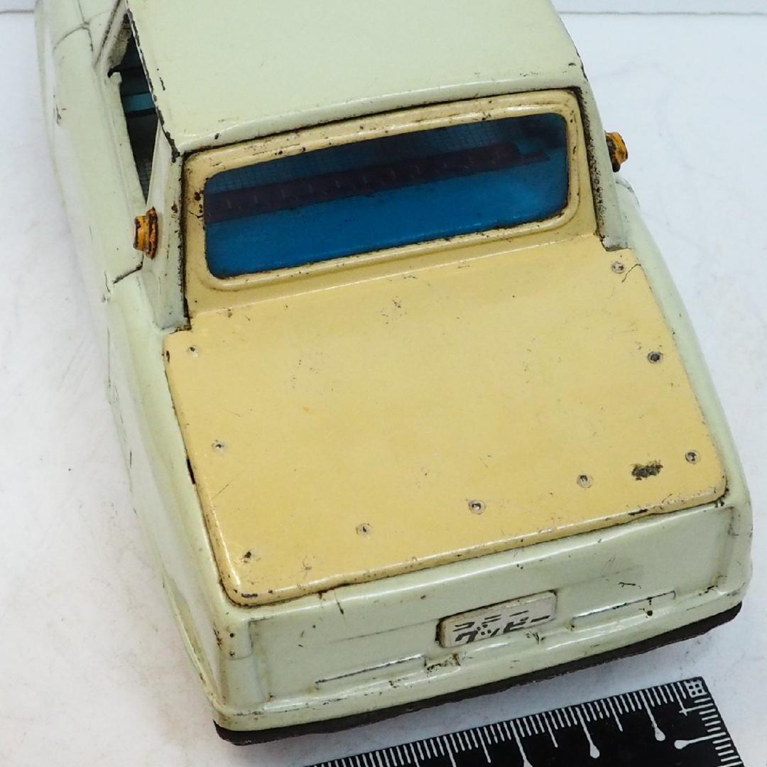 萬代屋【愛知機械工業コニー グッピー薄黄緑 ミラー欠】ブリキtin car 箱無