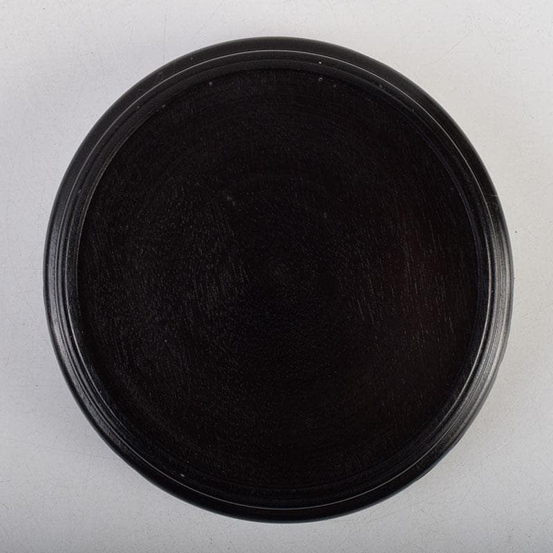 七宝焼　相互七宝謹製　緑透釉　松文　花瓶　唐木台付　共箱　M　R9393H