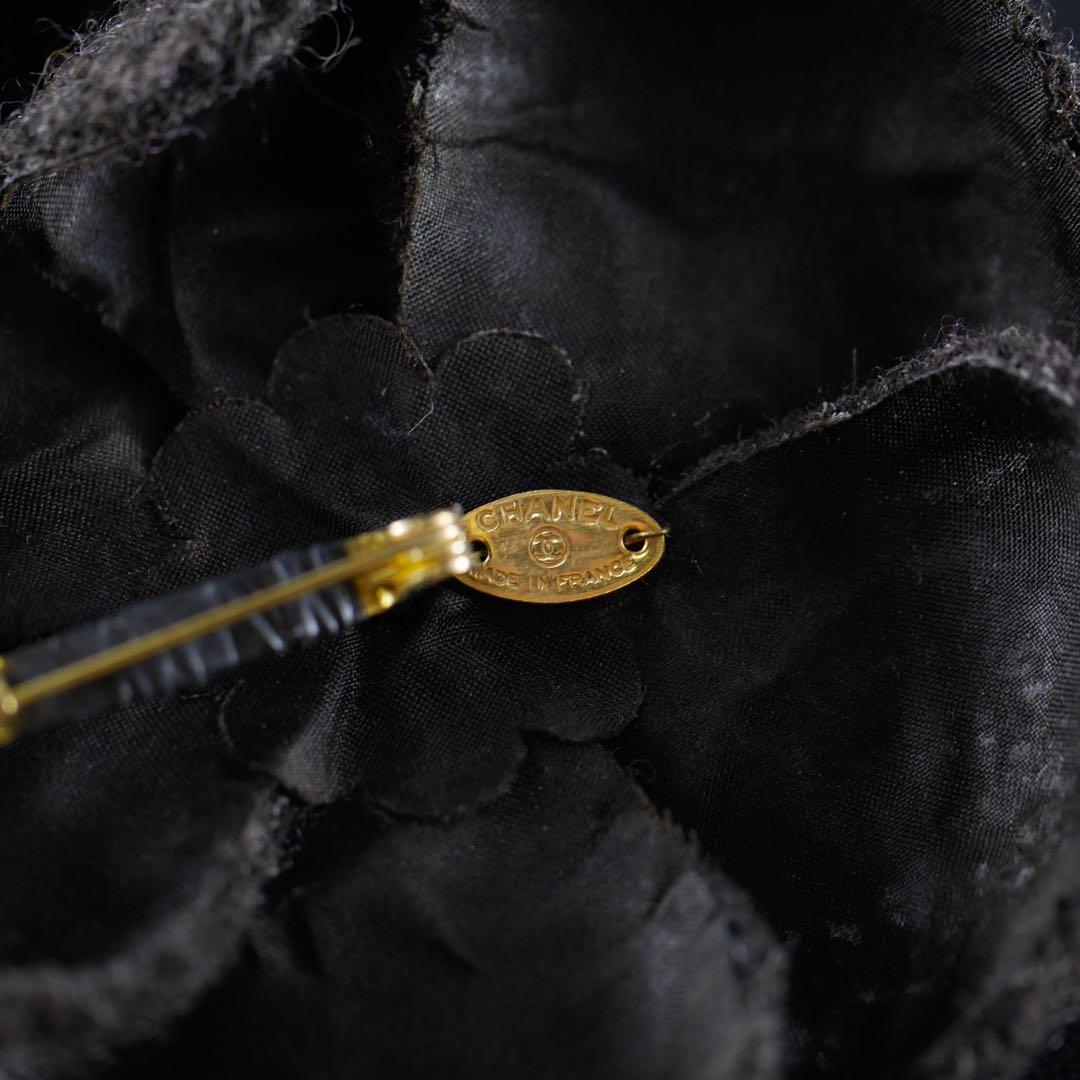 ヴィンテージCHANEL ブラウン　カメリア　コサージュ