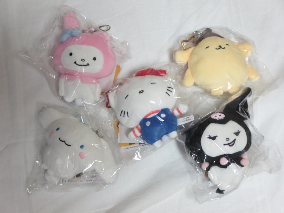 にしむらゆうじ サンリオ ぬいぐるみバッグチャーム 5種セット ドンキ限定