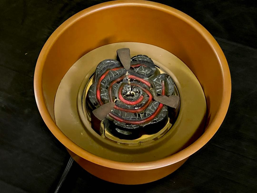 割引❣️「祖」 立礼 丸炉 銅製 電気炭付 野々田 電熱器 (E)