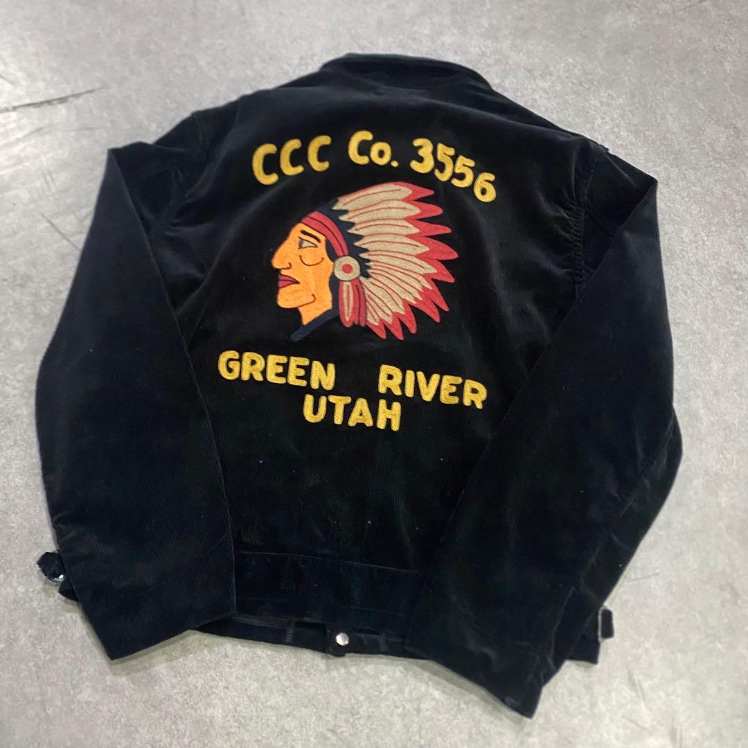 ウエアハウス　ヘラーズカフェ　コーデュロイ　ジャケット　ブラック　42