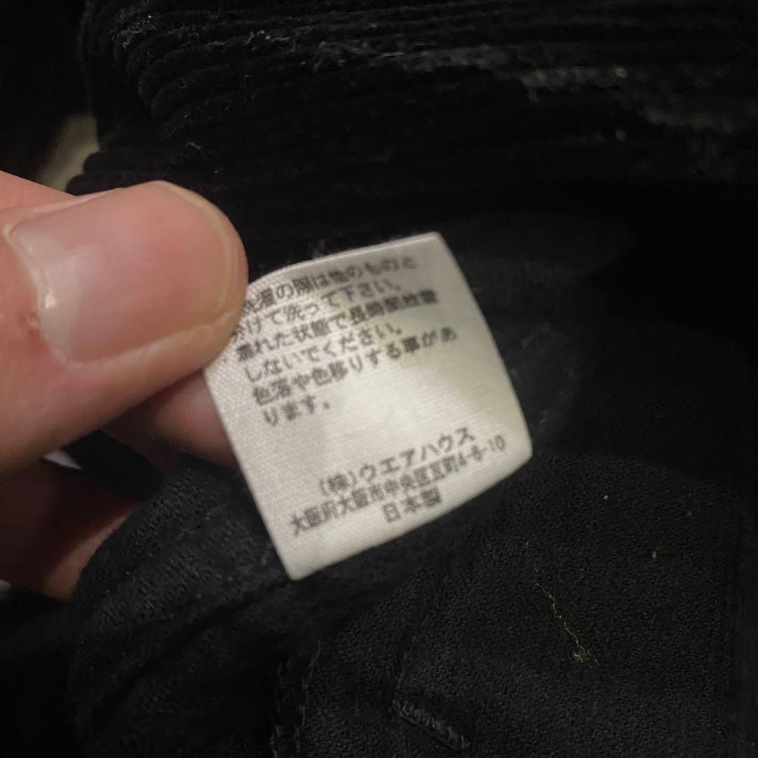 ウエアハウス　ヘラーズカフェ　コーデュロイ　ジャケット　ブラック　42