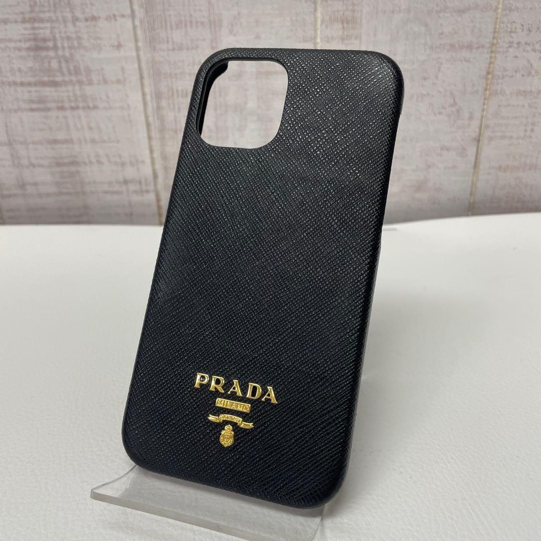 PRADA iPhone用サフィアーノレザーケース 黒